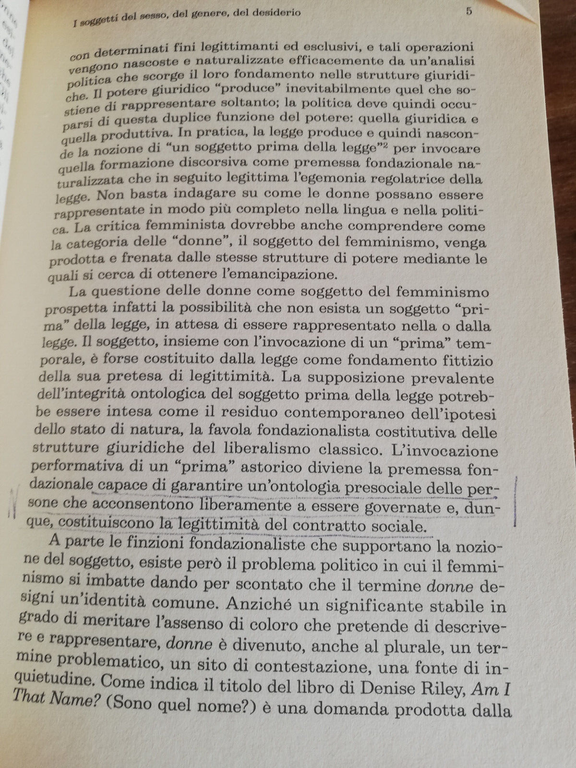 Scambi di genere. Identità, sesso e desiderio, Judith Butler 2004, …