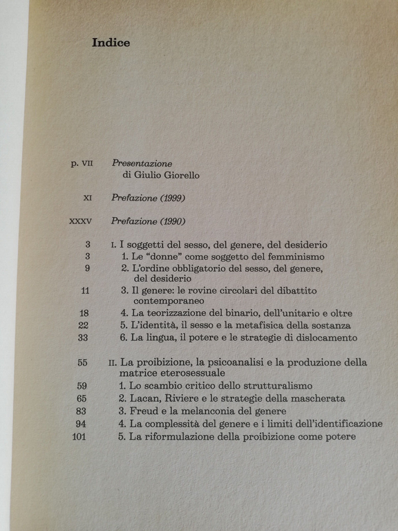 Scambi di genere. Identità, sesso e desiderio, Judith Butler 2004, …