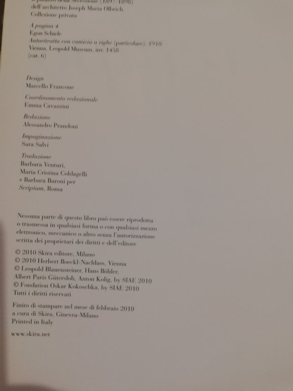 Schiele e il suo tempo, 2010, Skira