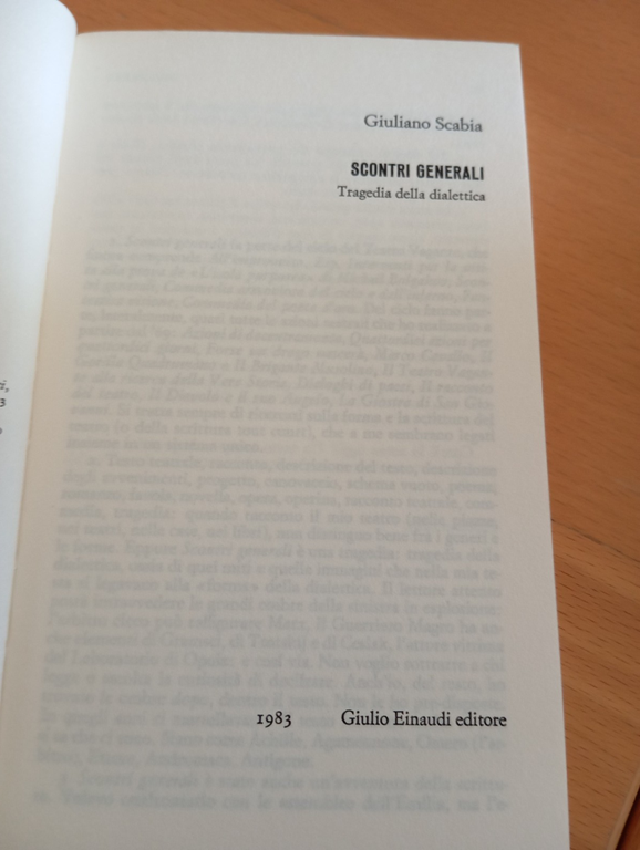 Scontri generali, Giuliano Scabia, Einaudi teatro, 1983