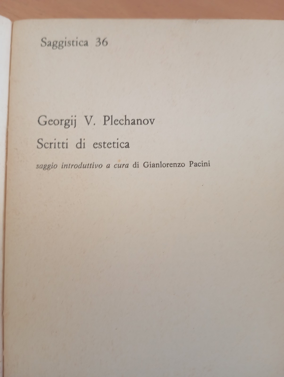 Scritti di estetica, Gorgij V. Plechanov, Savelli, 1972 | Immagine Gallery 9