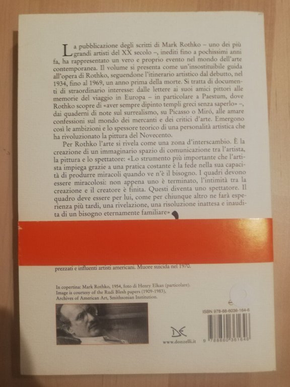 Scritti sull'arte 1934 - 1969, Mark Rothko, 2007, Donzelli