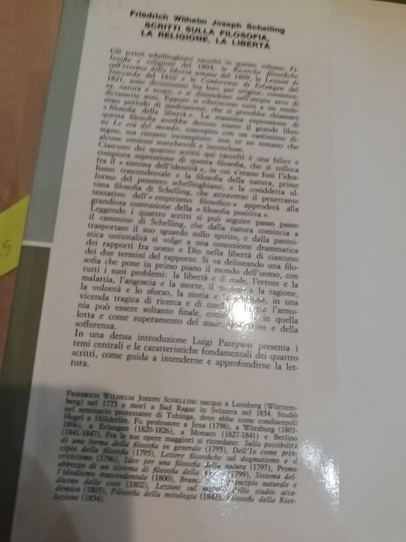 Scritti sulla filosofia la religione la libertà, F. W. J. …