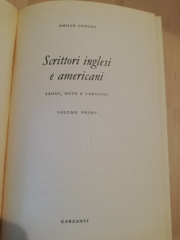 Scrittori inglesi e americani, 2 volumi, Emilio Cecchi, 1976, Garzanti