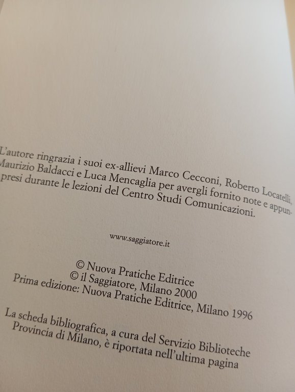 Scriviamo un film. La stesura di un copione, Age, Pratiche …