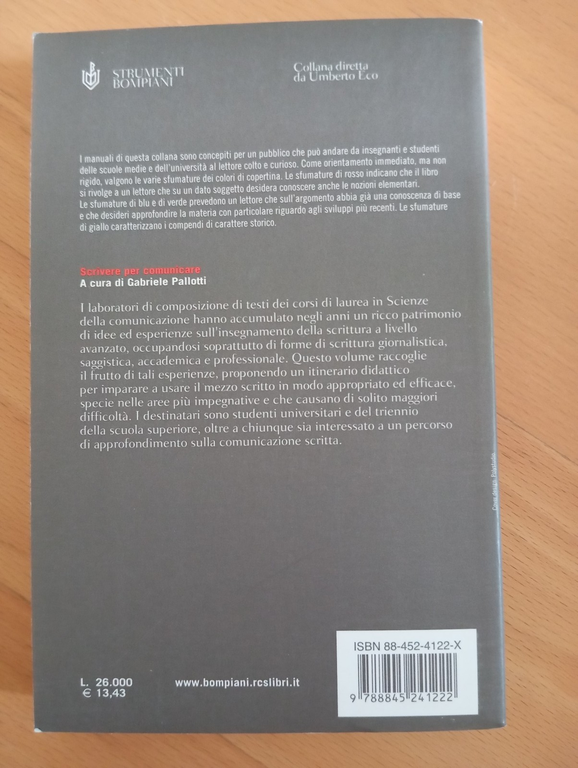 Scrivere per comunicare, Gabriele Pallotti, Bompiani, 2001