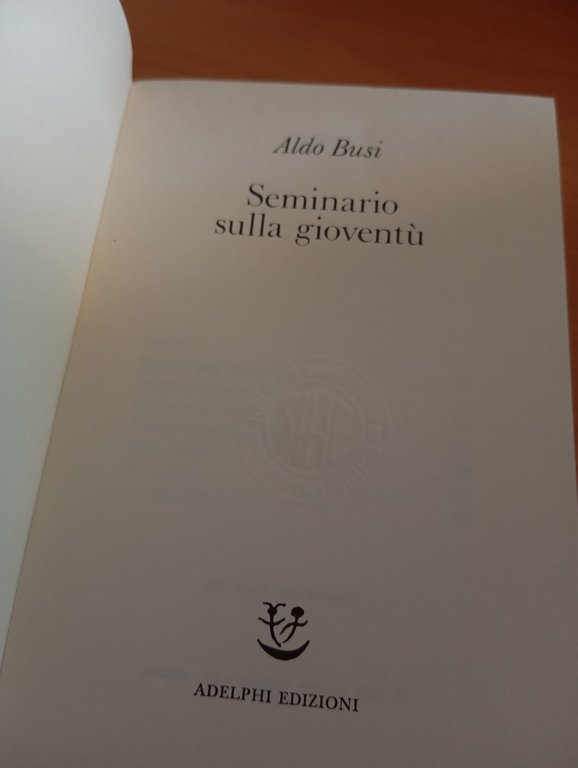 Seminario sulla gioventù, Aldo Busi, Adelphi, 1986