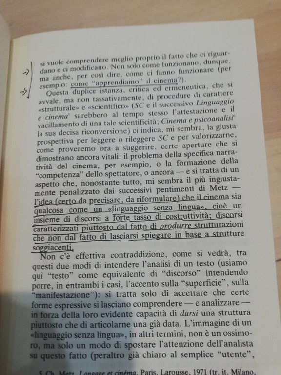 Semiologia del cinema, Christian Metz, Garzanti, 1989