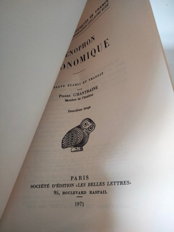 Senofonte, Economique, Pierre Chantraine, Les belles lettres, 1949 | Immagine Gallery 10