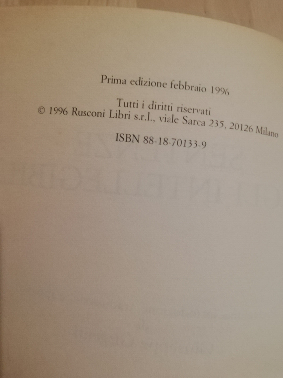 Sentenze sugli intellegibili, Porfirio, 1996, Rusconi