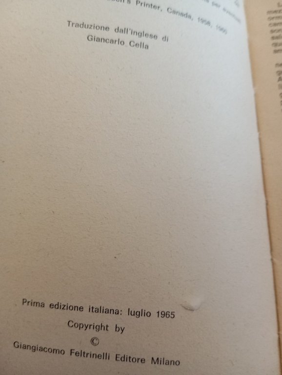 Sentirsi in forma, Feltrinelli 1965, libro vintage