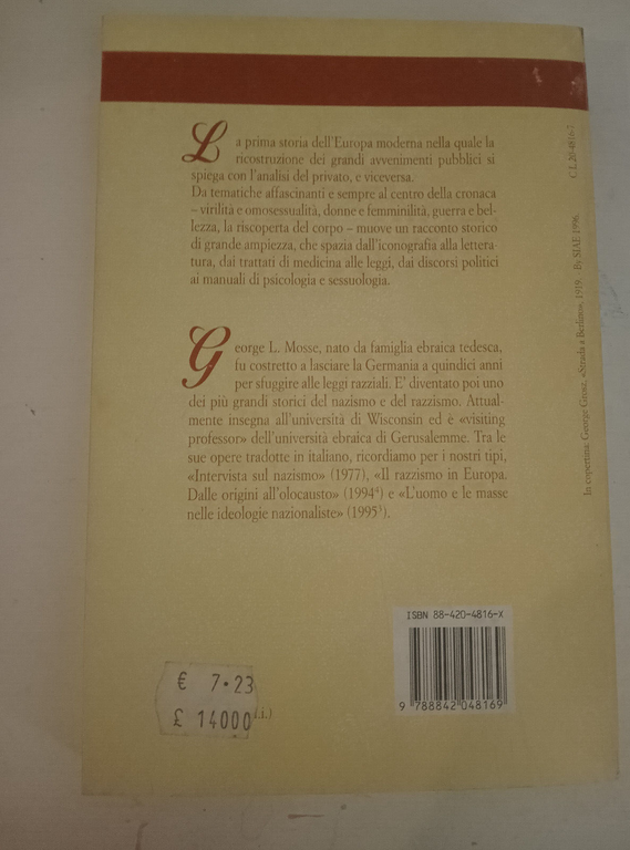 Sessualità e nazionalismo, George Mosse, Laterza, 1996