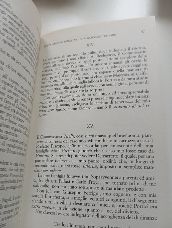 Sette anni di sodalizio con Giacomo Leopardi, Antonio Ranieri, Mursia, …