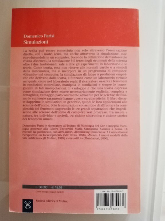 Simulazioni. La realtà rifatta nel computer, D. Parisi, 2001, Nuovo, …