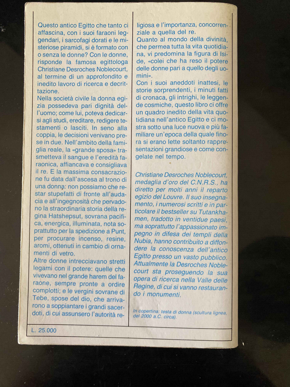 Sotto l'oro del volto, Christiane Desroches Noblecourt, SugarCo, 1986