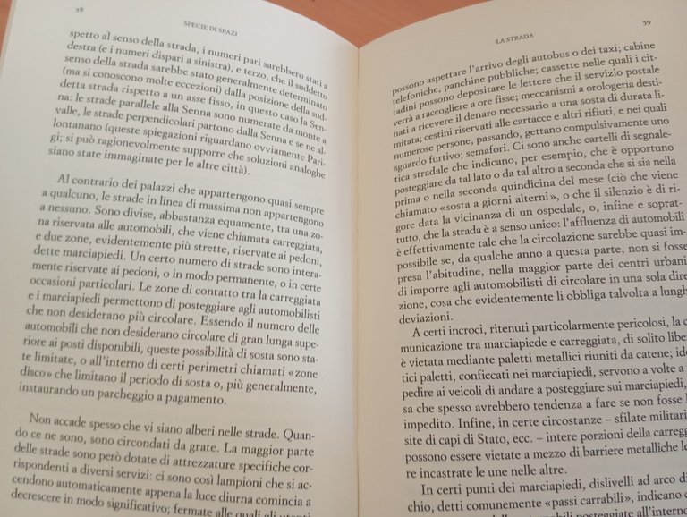 Specie di spazi, Georges Perec, Bollati Boringhieri, 1989