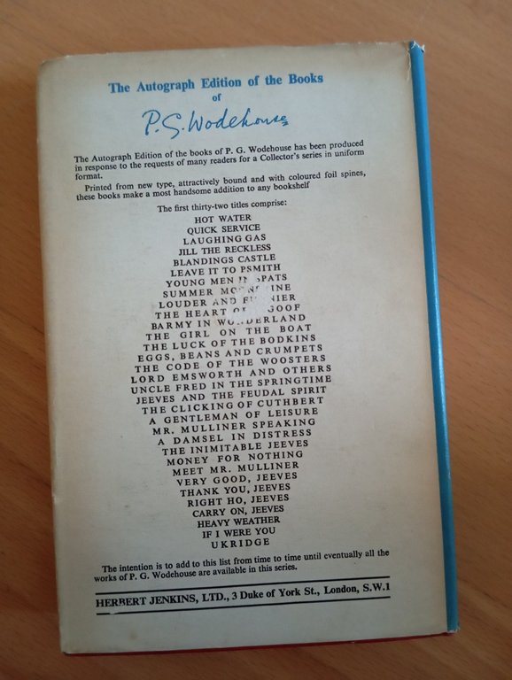 Stiff upper lip, Jeeves, P. G. wodehouse, London, 1963, prima …