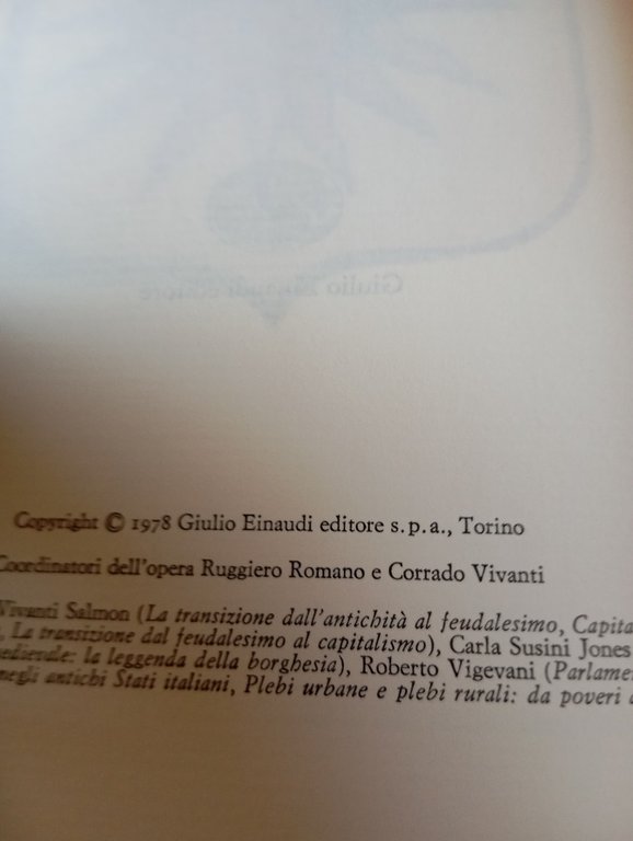 Storia d'Italia Annali 1, Dal feudalesimo al capitalismo, Einaudi 1978 | Immagine Gallery 11