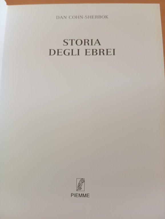 Storia degli ebrei, Dan Cohn-Sherbok, Piemme, 1998