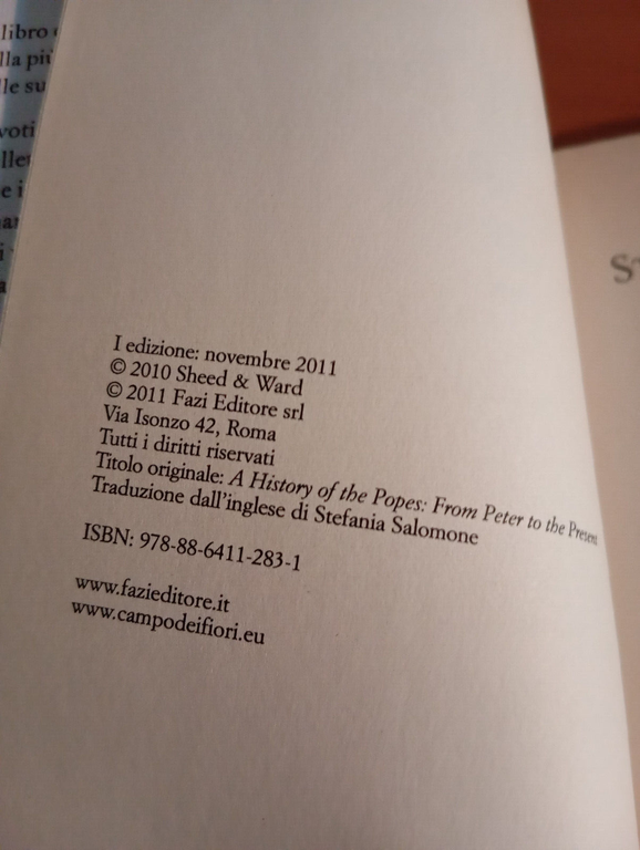 Storia dei papi, John O'Malley, Fazi, 2011