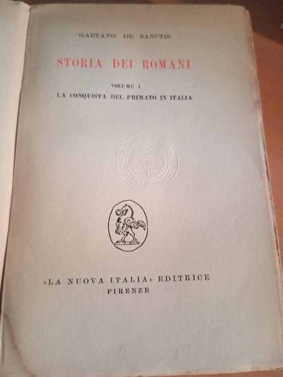 Storia dei romani vol I la conquista del primato in …