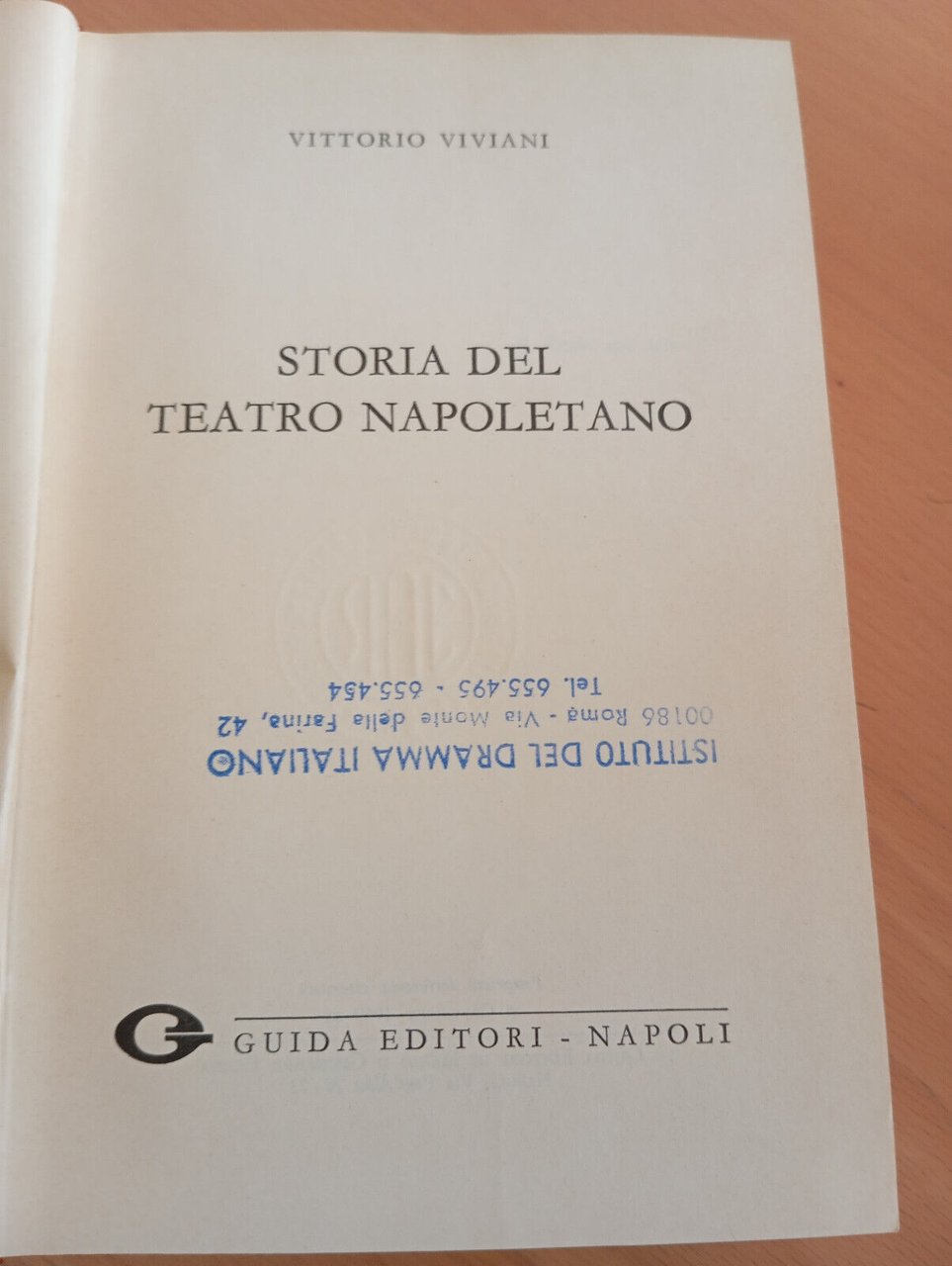 Storia del teatro napoletano, Vittorio Viviani, Guida, 1969