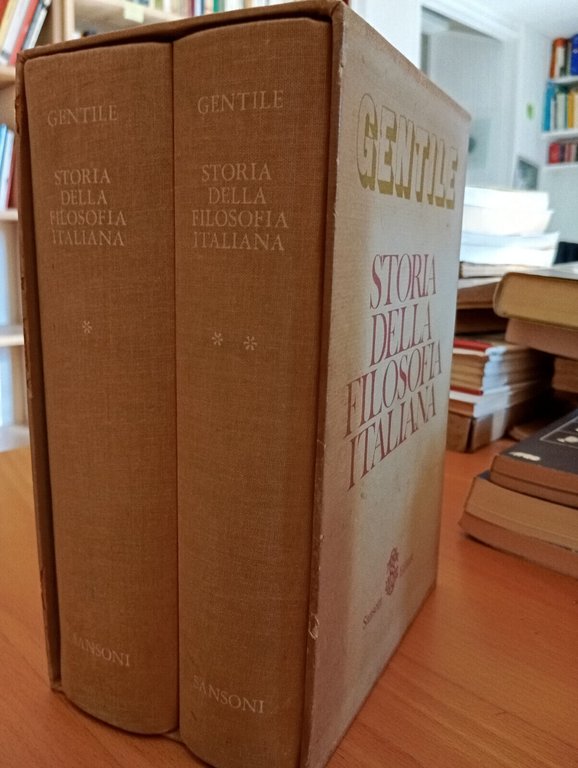 Storia della filosofia italiana Giovanni Gentile 2 volumi cofanetto Sansoni …