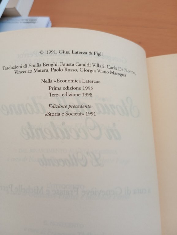 Storia delle donne. L'Ottocento, Duby - Perrot, Laterza, 1991