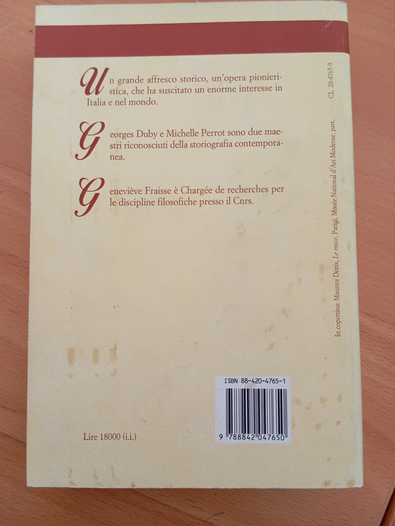 Storia delle donne. L'Ottocento, Duby - Perrot, Laterza, 1991
