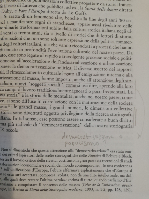 Storia delle mentalità volume 1 Interpretazioni, Francesco Pitocco, Bulzoni 1996