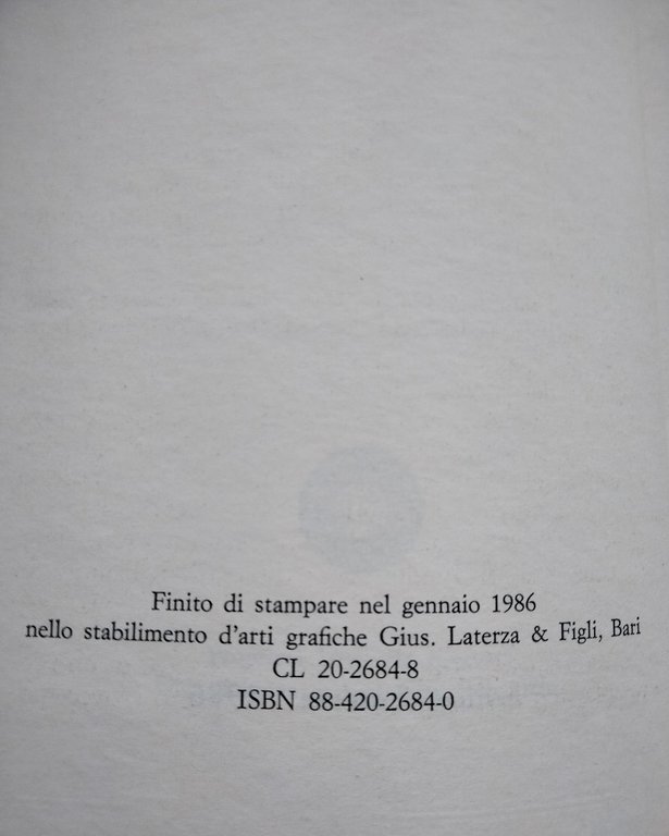 Storia di Montale, Romano Luperini, Laterza, 1986