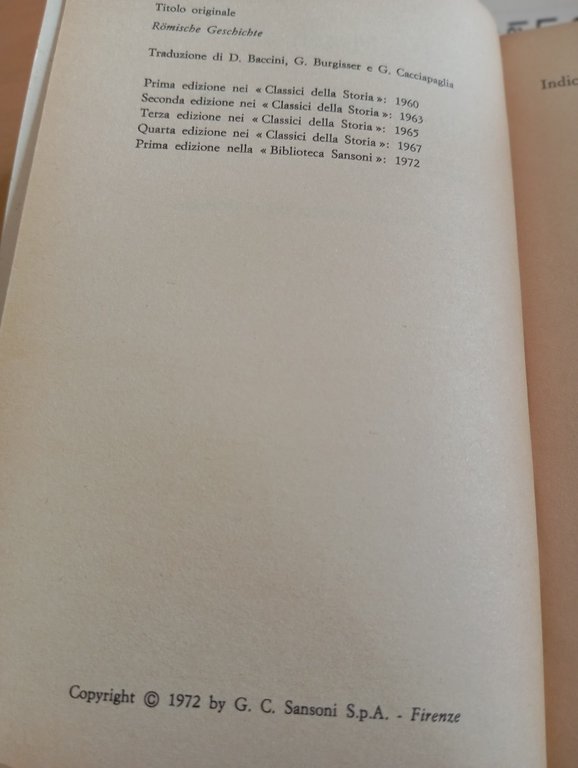 Storia di Roma antica, sei volumi, Thedor Mommsen, Sansoni, 1972 | Immagine Gallery 11
