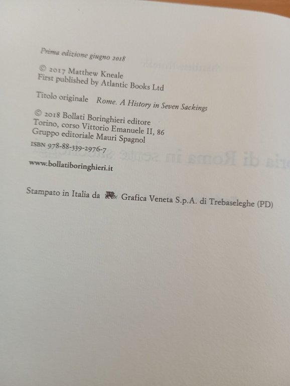 Storia di Roma in sette saccheggi, Matthew Kneale, Bollati Boringhieri, … | Immagine Gallery 8