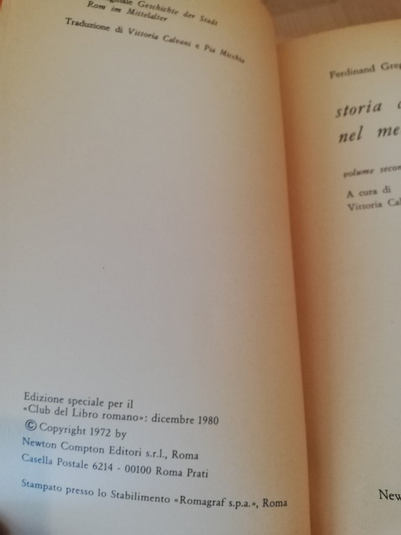 Storia di Roma nel Medioevo, voll 2 - 6, Ferdinand …