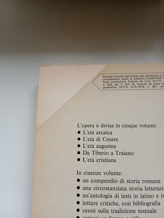 Storia e testi della letteratura latina, , L'età cristiana, Italo …