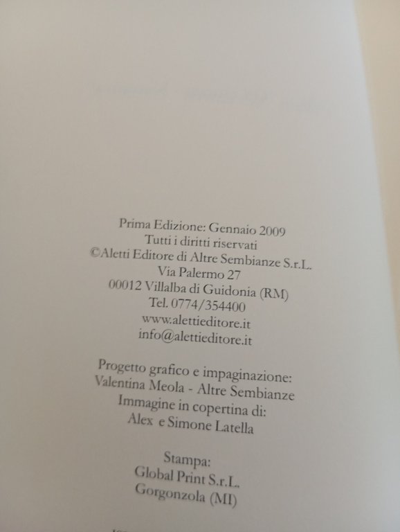 Storie dell'orrore, Simone Latella, Aletti Editore, 2009
