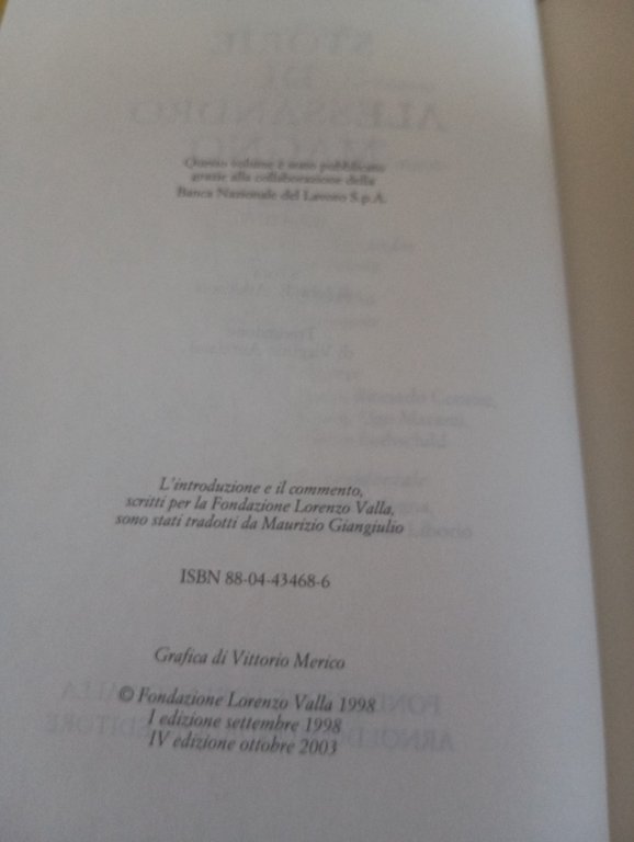 Storie di Alessandro Magno Curzio Ruvo voll 1 e 2 …