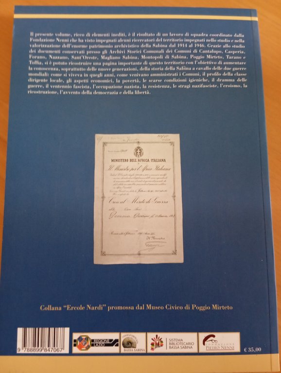 Storie e microstorie della bassa Sabina nel periodo delle guerre …