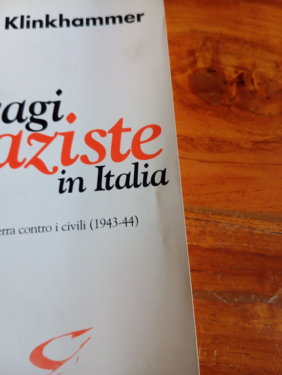Stragi naziste in Italia, Lutz Klinkhammer, Donzelli, 1997