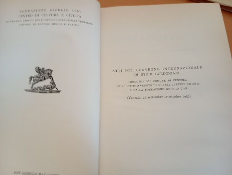 Studi goldoniani, due volumi, V. Branca - N. Mangini, Venezia, …