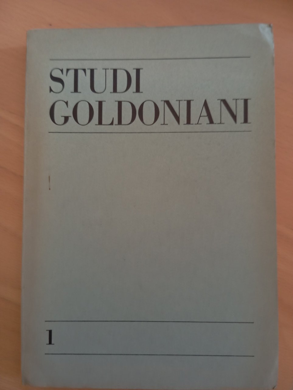 Studi goldoniani, volume 1, Nicola Mangini, 1968