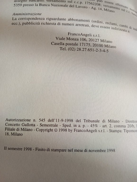 Studi Junghiani, 8, luglio dicembre, Franco Angeli, 1998