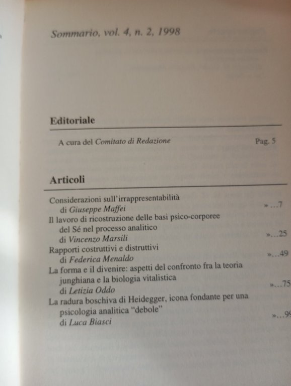 Studi Junghiani, 8, luglio dicembre, Franco Angeli, 1998 | Immagine Gallery 12