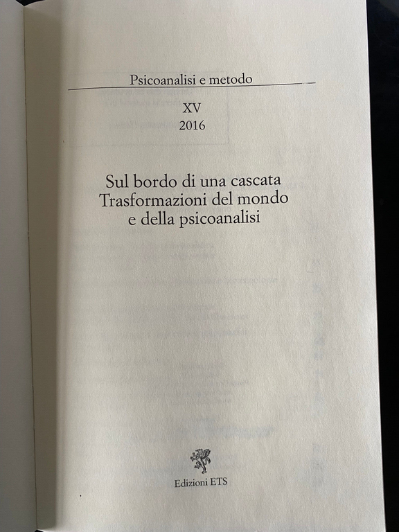 Sul bordo di una cascata Trasformazioni del mondo e della …