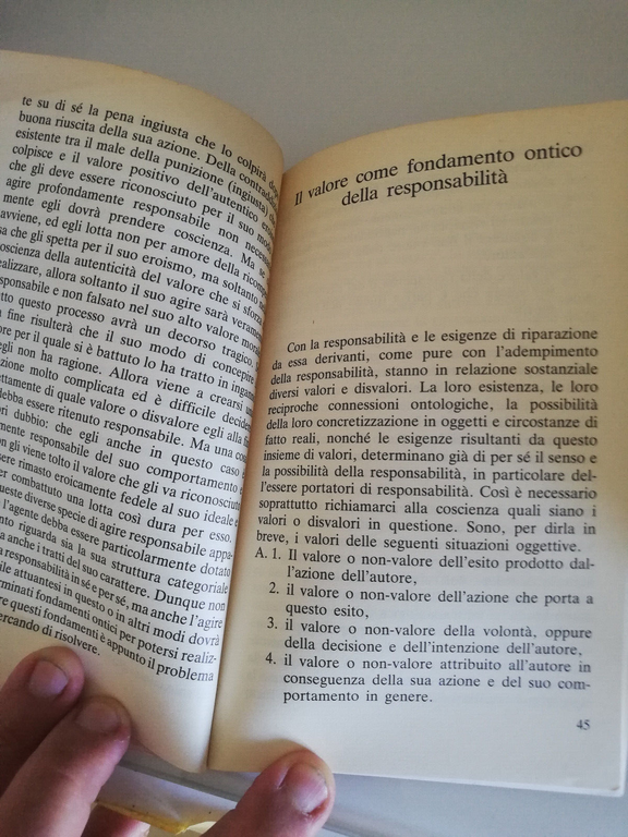 Sulla responsabilit, Roman Ingaden, 1982, Cseo biblioteca, Prima edizione, RARO