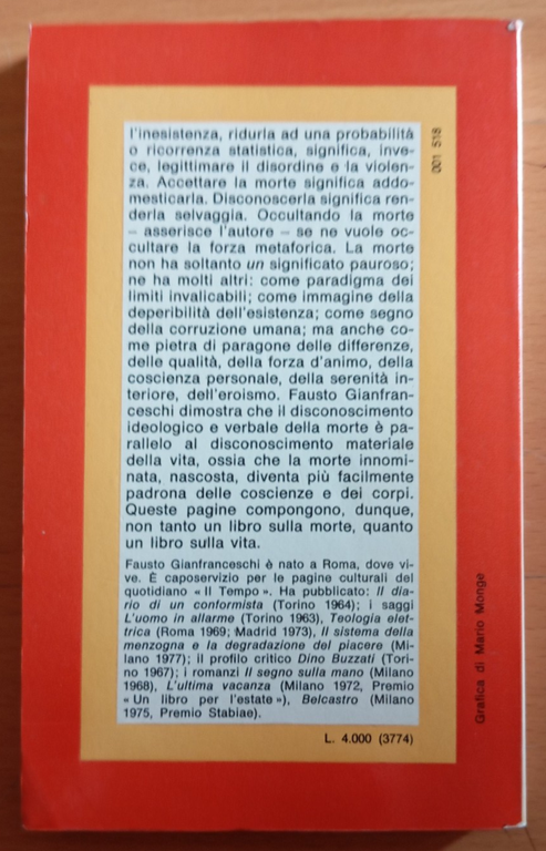 Svelare la morte, Fausto Gianfranceschi, Rusconi, 1980