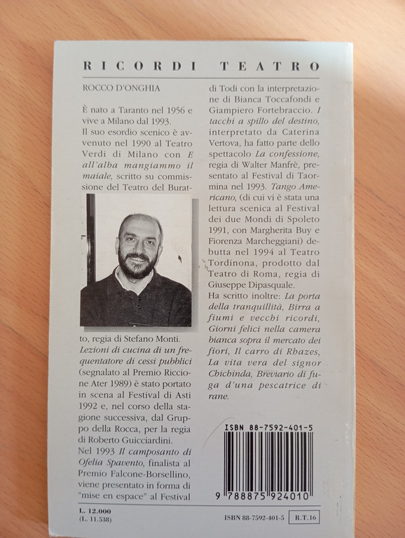 Tango americano, Rocco D'Onghia, Ricordi, 1994, Fuori catalogo