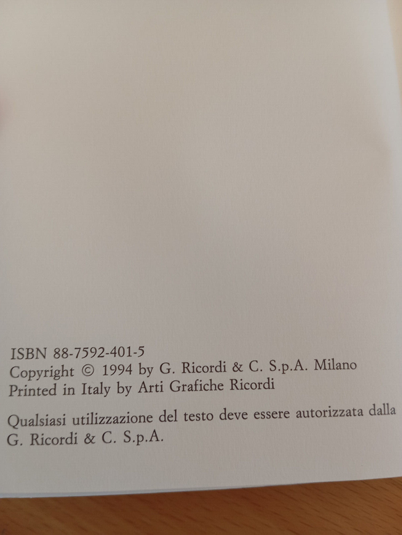 Tango americano, Rocco D'Onghia, Ricordi, 1994, Fuori catalogo