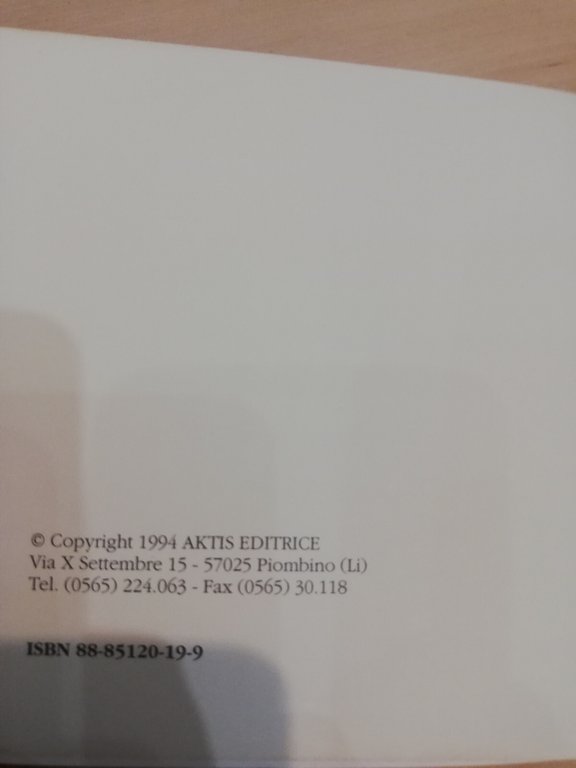 Tanti posti vuoti, Chiara Tozzi, Aktis editrice, 1994 | Immagine Gallery 12