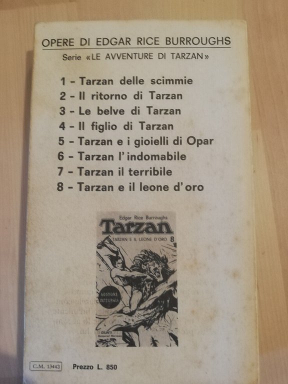 Tarzan il terribile, Edgar Rice Burroughs, 1972, Giunti Marzocco